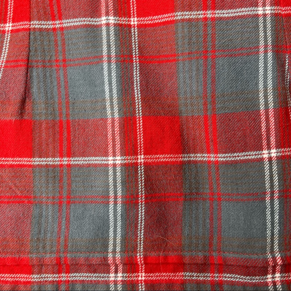 Sundance Red Plaid Cotton Flannel Button Down Top Size Small - Picture 5 of 10